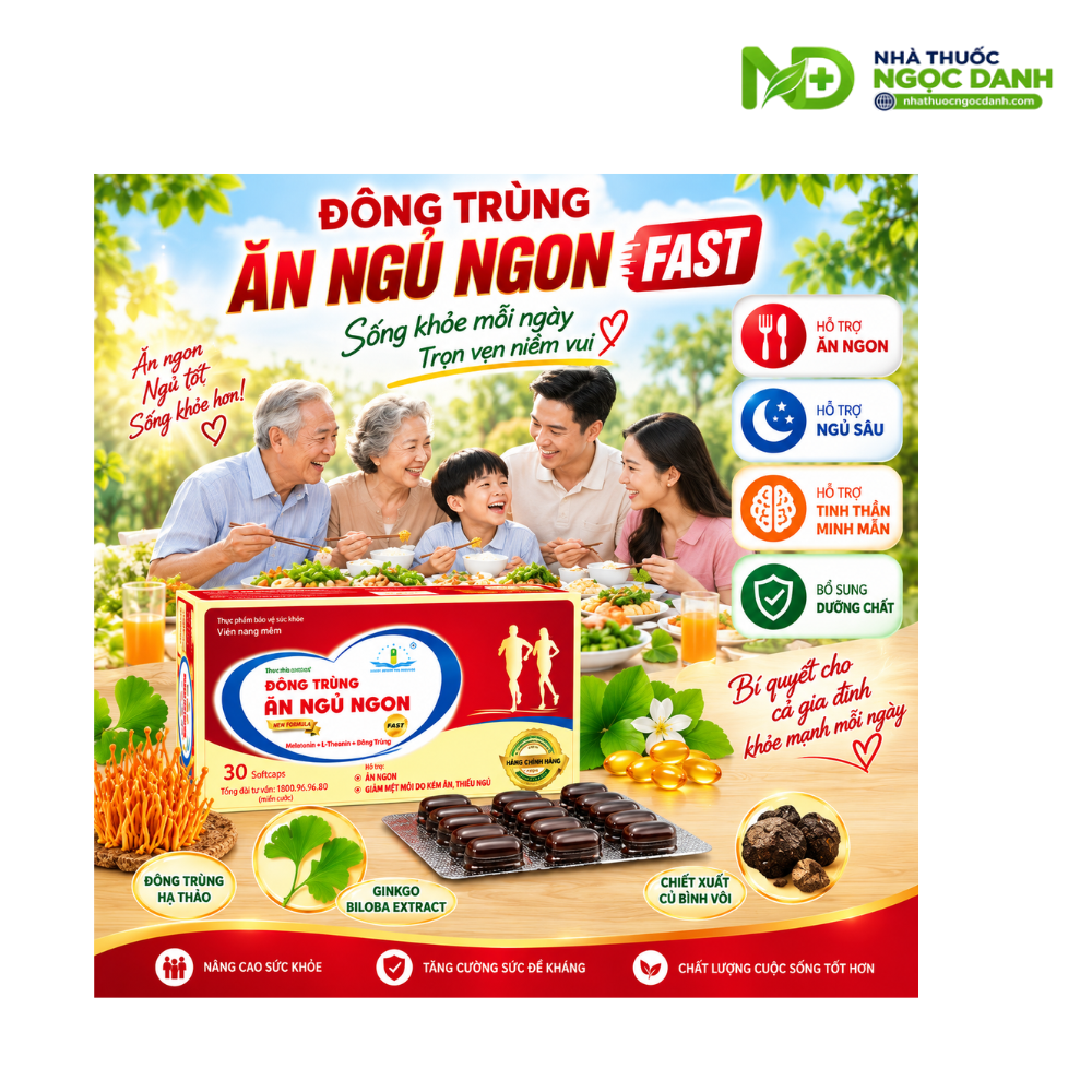 Mexthemaz Đông Trùng Ăn Ngủ Ngon Hộp 30 Viên – Hỗ Trợ Ăn Ngủ Ngon, Giảm Mệt Mỏi - Ảnh 3