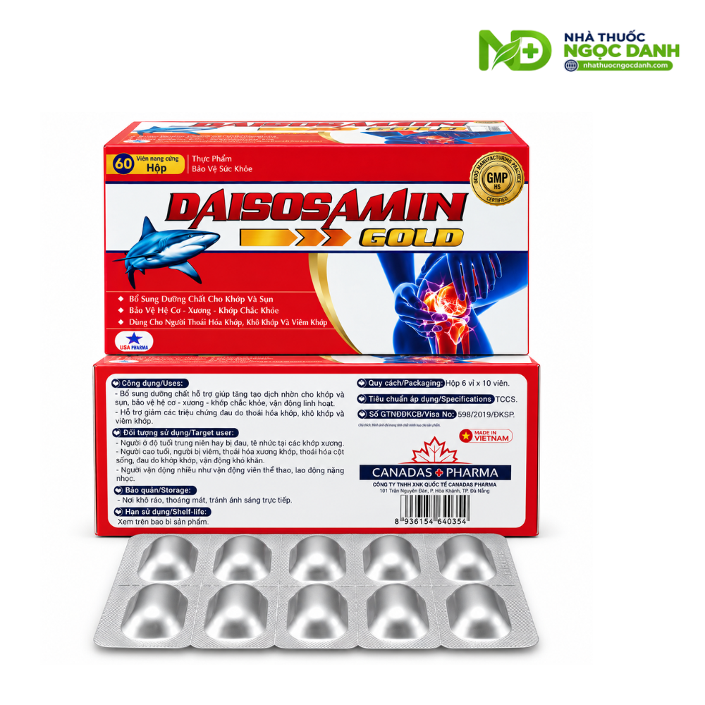 DAISOSAMIN GOLD – HỖ TRỢ BẢO VỆ XƯƠNG KHỚP, GIÚP KHỚP VẬN ĐỘNG LINH HOẠT - Ảnh 4