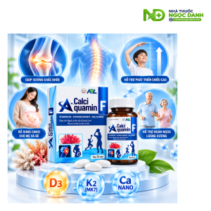 CALCI AQUAMIN F – BỔ SUNG CANXI, VITAMIN D3 & K2, HỖ TRỢ XƯƠNG RĂNG CHẮC KHỎE