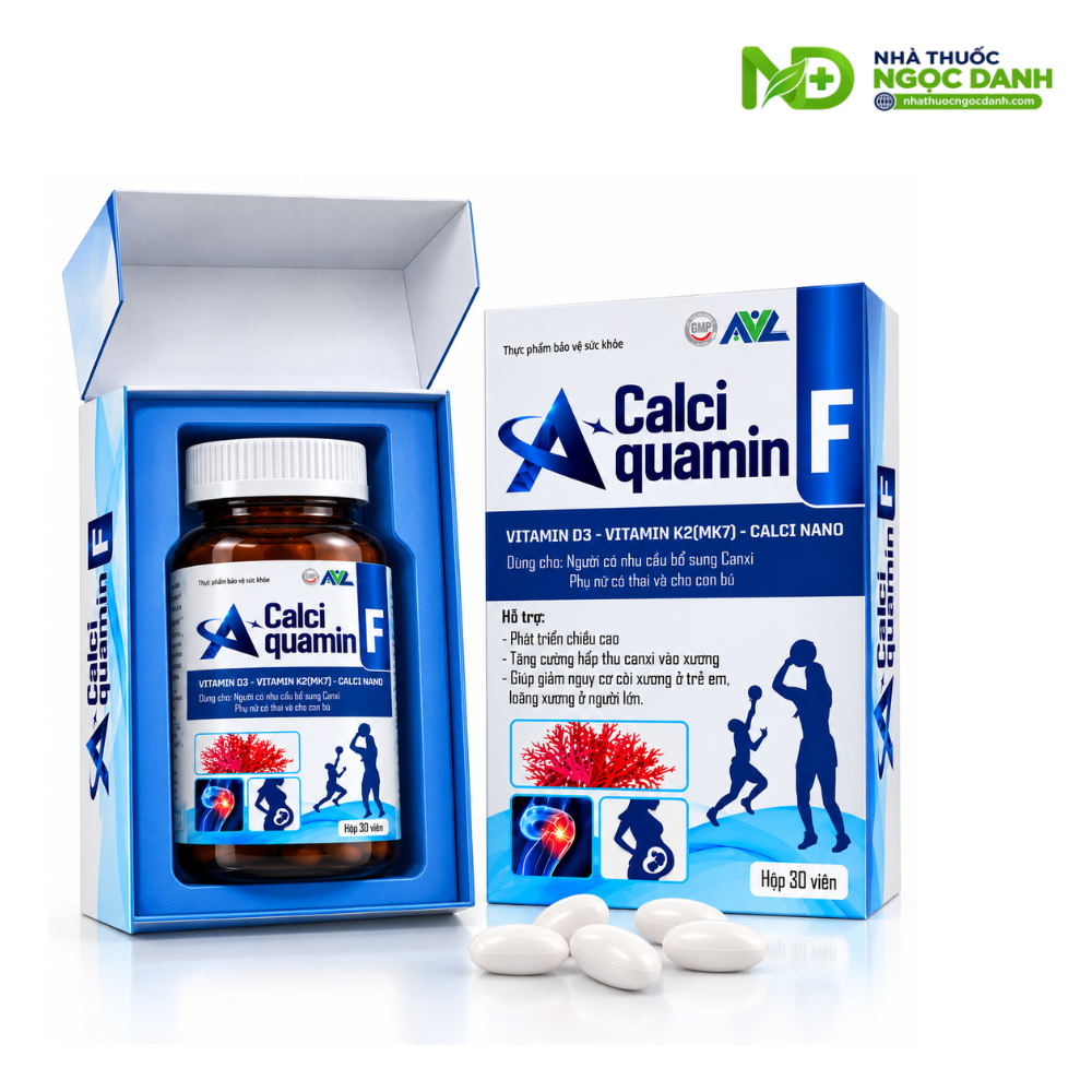 CALCI AQUAMIN F – BỔ SUNG CANXI, VITAMIN D3 & K2, HỖ TRỢ XƯƠNG RĂNG CHẮC KHỎE - Ảnh 2