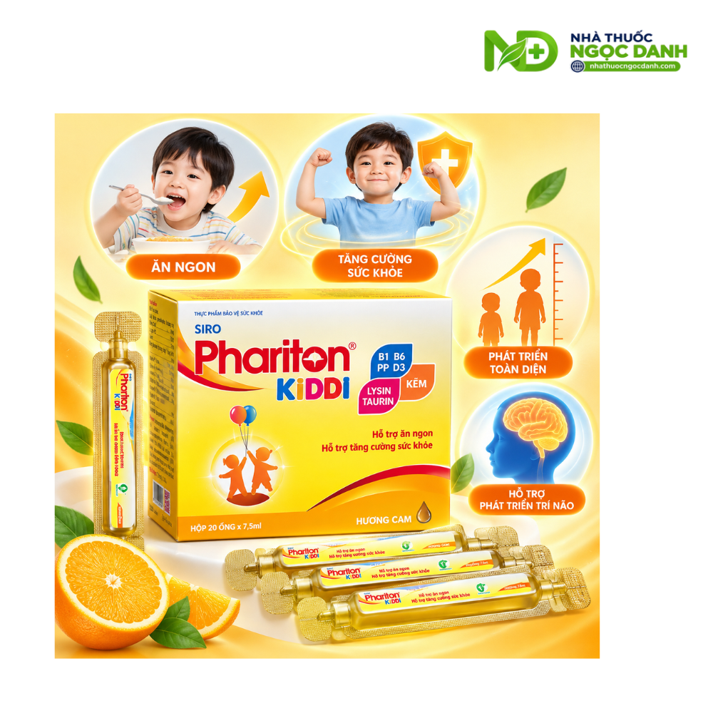 Siro Phariton Kiddi – Hỗ Trợ Ăn Ngon, Tăng Cường Sức Khỏe Cho Trẻ Từ 2 Tuổi – Hộp 20 Ống - Ảnh 6