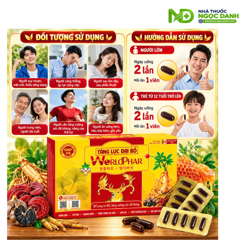 Tăng Lực Đại Bổ WorldPhar Canadas Pharma Hộp 60 Viên Nang Mềm – Hỗ Trợ Tăng Sức Đề Kháng, Nâng Cao Sức Khỏe - Ảnh 8